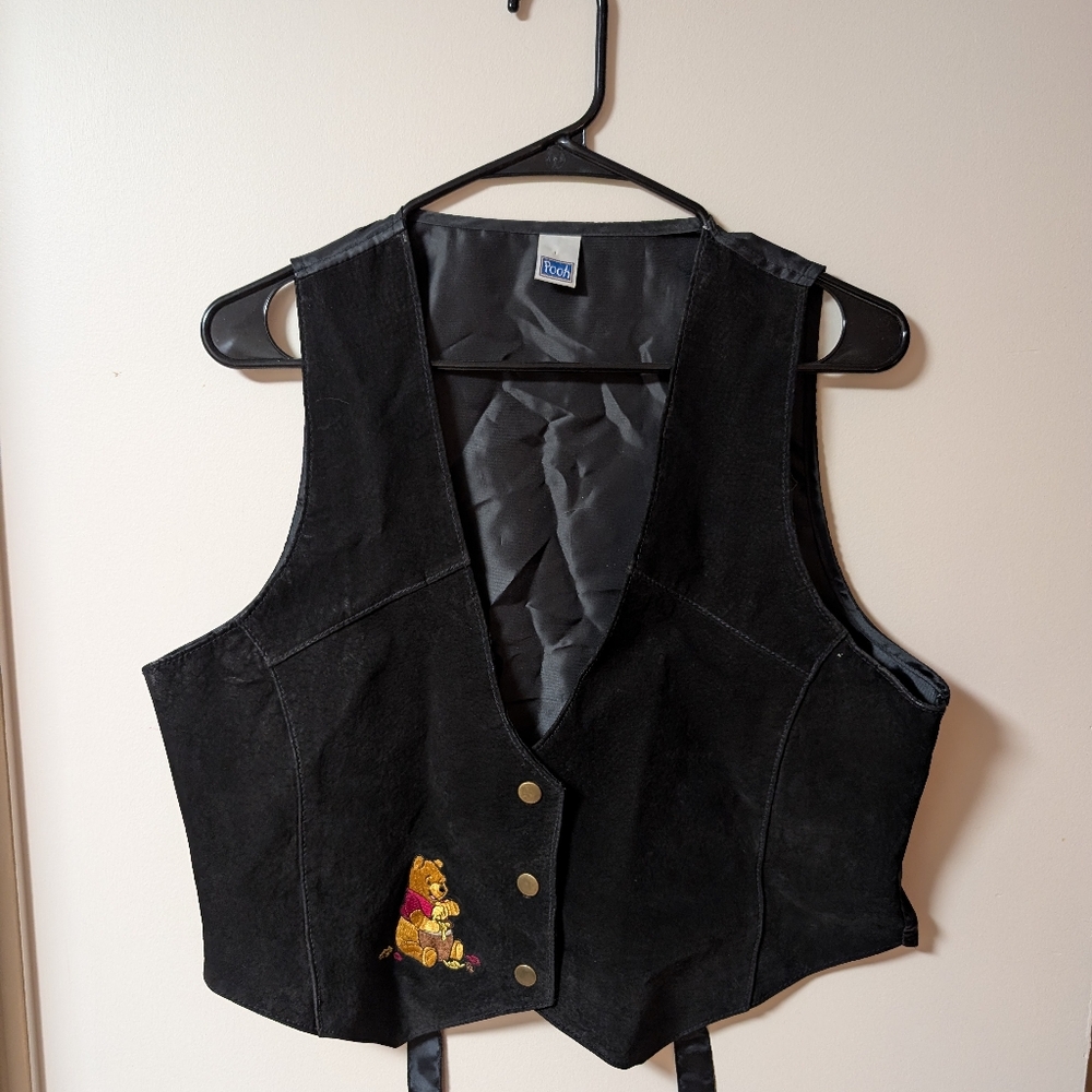 Vintage Leather Disney Winnie The Pooh Vest